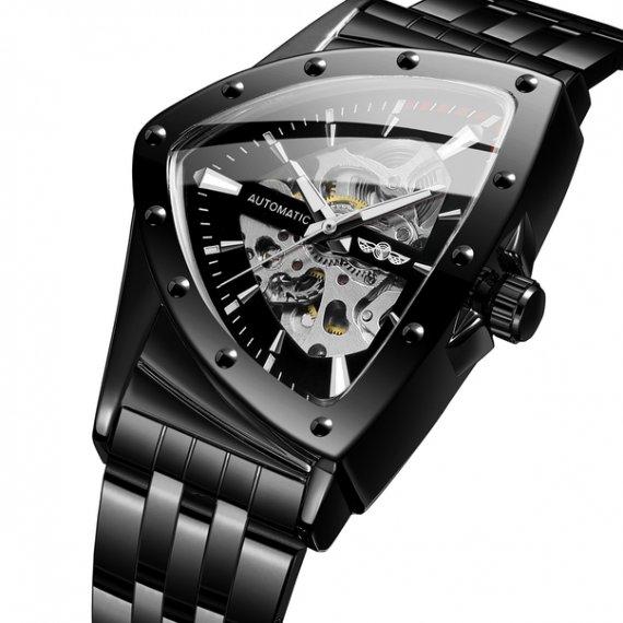 Чоловічий наручний годинник Winner Future (Чорний), фото 1