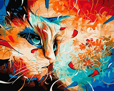 Акційна Розмальовки за номерами Babylon Кот вінсент (VP604) 40 х 50 см