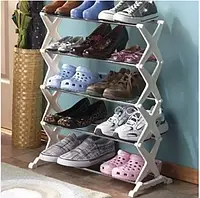 Підставка-стійка для зберігання взуття UTM Shoe Rack 5 полиць, білий