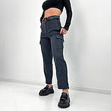 Жіночі Вельветові брюки карго, висока посадка, весна/осінь | Стильні штани з накладними кишенями | Норма, фото 9