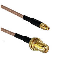 Адаптер-перемычка MMCX / SMA-F кабель RG178 длина 6 см