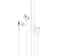 Навушники HOCO M101 Pro Crystal sound Type-C wire-controlled digital earphones with microphone White inc pdr