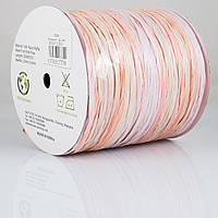 Рафія ISPIE (Іспі) Suset glow/Персиково-лиловий меланж Рафія для в'язання капелюхів і сумок