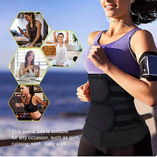 Неопреновий пояс-триммер для корекції фігури, пояс для фітнесу, L, фото 3