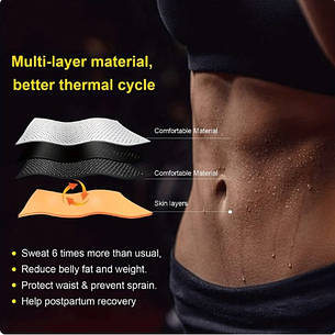 Неопреновий пояс-триммер для корекції фігури, пояс для фітнесу, L, фото 2