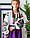 Вишиванка для дівчинки з натуральної тканини,кольорова вишивка хрестиком, фото 3