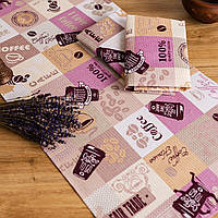 Рушники вафельні "Еспресо" 75х35 см (комплект 4шт)