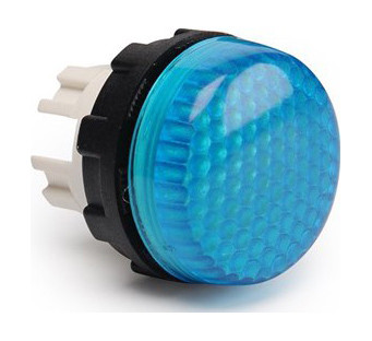 Сигнальна арматура 22 мм із закритими затискачами під гвинт світлодіод 220 В синя