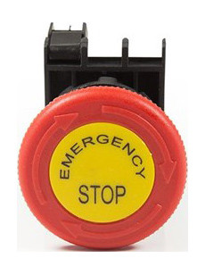 Кнопка "грибок" аварійна d = 40 мм з табличкою з фіксацією і поворотом поворотом (1 НЗ)