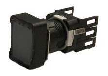 Кнопка натискна прямокутна (1НО) чорна