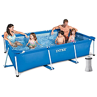 Каркасний басейн Intex 28271 - 3, 260 х 160 х 65 см (2 006 л/год, тент, підстилка) топ