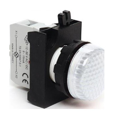 Сигнальна арматура зі світлодіодом 100-250В AC біла