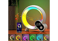 Смарт светильник 7 в 1 с функцией будильника и термометра 10В TYPE-C, Музыкальный RGB ночник с Bluetooth