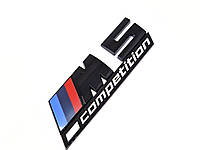 Эмблема BMW M5 competition Надпись багажника Черный глянец