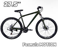 Гірський темно-зелений велосипед 27.5" Formula MOTION AM DD, рама 19", велосипеди для дорослих