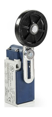 Вимикач кінцевий із пластиковою консоллю та гумовим роликом d = 50 mm із можливістю регулювання висоти