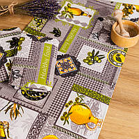 Рушники вафельні "Оливки" 75х35 см (комплект 4шт)