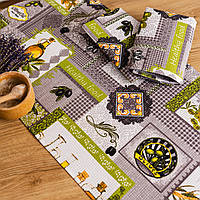 Рушники вафельні "Оливки" 55х35 см (комплект 4шт)