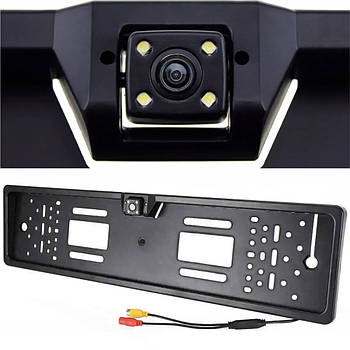 Автомобільна рамка для номера з камерою JX-9488 / Камера заднього виду в рамці номерного знака
