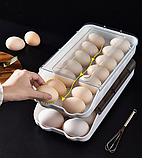 Контейнер полиця лоток лоток підставка для яєць EGG TRAY LY-382, Підставка для яєць, Органайзер для яєць універсальний, фото 5