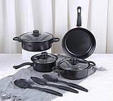 Каструлі набір з 13 предметів, антипригарні каструлі та сковороди LY-381, Кухонний набір посуду Royal Mark, фото 6