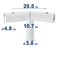 T-подібний з'єднувач (шарнір) Intex 10463 для круглих басейнів Metal Frame (штифти) діаметром 305 см топ