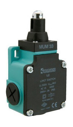 Вимикач кінцевий з металевою консоллю та металевим роликом d = 13 mm (1НО + 1 НЗ)