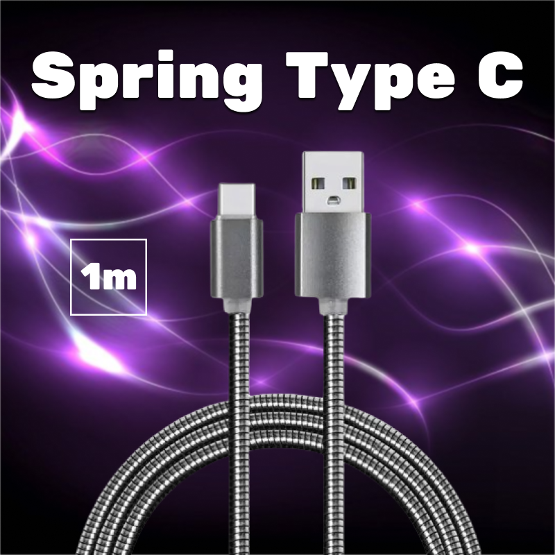 Шнур для моб. Spring Type C , Провід для зарядки, фото 1