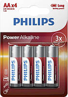Батарейки Philips Power Alkaline LR6P4B AA 4шт блістер