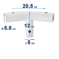 T-подібний полімерний з'єднувач (шарнір) Intex 12463 для круглих басейнів Prism Frame діаметром 457, 488 см