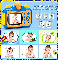 Фотоаппараты для детей с селфи камерой и функцией печати фото 12 МП 1080P цыфровой фотоапарат синий
