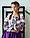 Неймовірна вишиванка для дівчинки, квітковий орнамент, вишитий хрестиком, фото 4