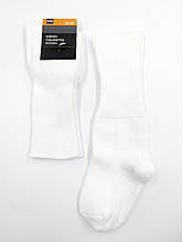 Шкарпетки з заворотом підколінках бавовна з гальмами для дівчаток і хлопчиків 23-26. 12 шт в уп білі 3-4 роки