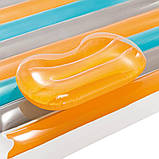 Надувний плотик матрац подвійний Intex 56897 (2 підсклянники, 2 подушки, ремкомплект, 198-160 см.), фото 4