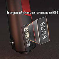 Еспандер кистьовий 5-100кг з лічильником натискань. Регульований еспандер для пензля чорний із сірим, фото 7