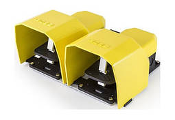 Педаль пласт в алюмінієвому кожусі подвійна з можливістю під'єднання аксесуарів (1НО + 1 НЗ) +(1НО + 1 НЗ)