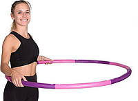 Обруч массажный хула хуп Hula Hoop hoopomania 1.2 Pink-Grey для похудения круг для талии хулахуп