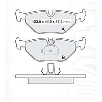 Колодки тормозные BMW БМВ 5 з95-03р.в. зад. (Intelli)