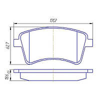 Колодки тормозные Renault Kangoo з08р.в. перед. (Intelli)