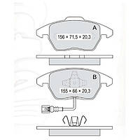 Колодки тормозные Volkswagen Фольксваген Caddy III з04р.в. перед. (Intelli)