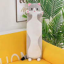 Котики Іграшка плюшева у вигляді кішки, 70 см DOLL 1498-11-2, Подушка антистрес, фото 6