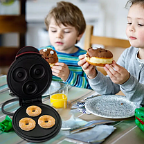 Міні-машина для пончиків із трьома отворами, з антипригарним покриттям, Донатс мейкер, фото 3