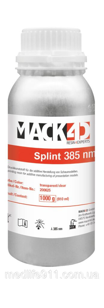 Зуботехнічна смола для 3D друку  Splint Mack4D