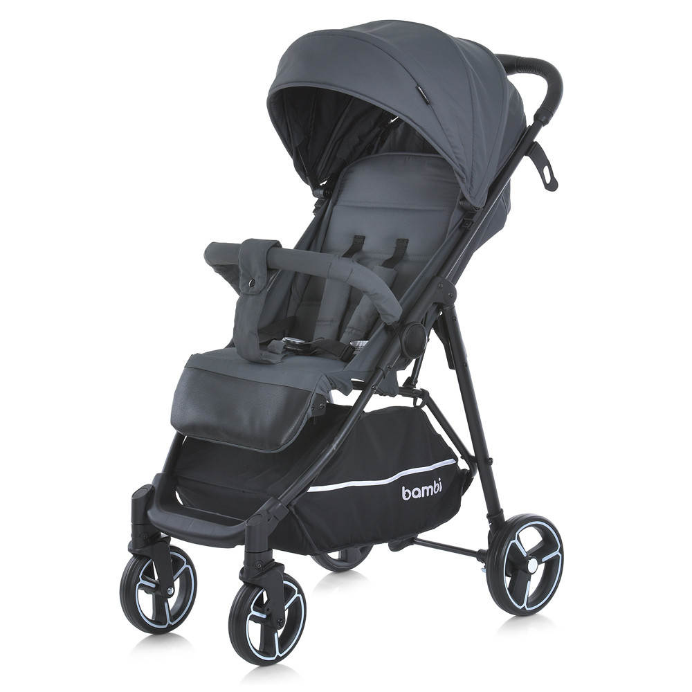Дитяча коляска прогулянкова книжка BAMBI M 4249-2 Gray Matt сіра навантаження 25 кг