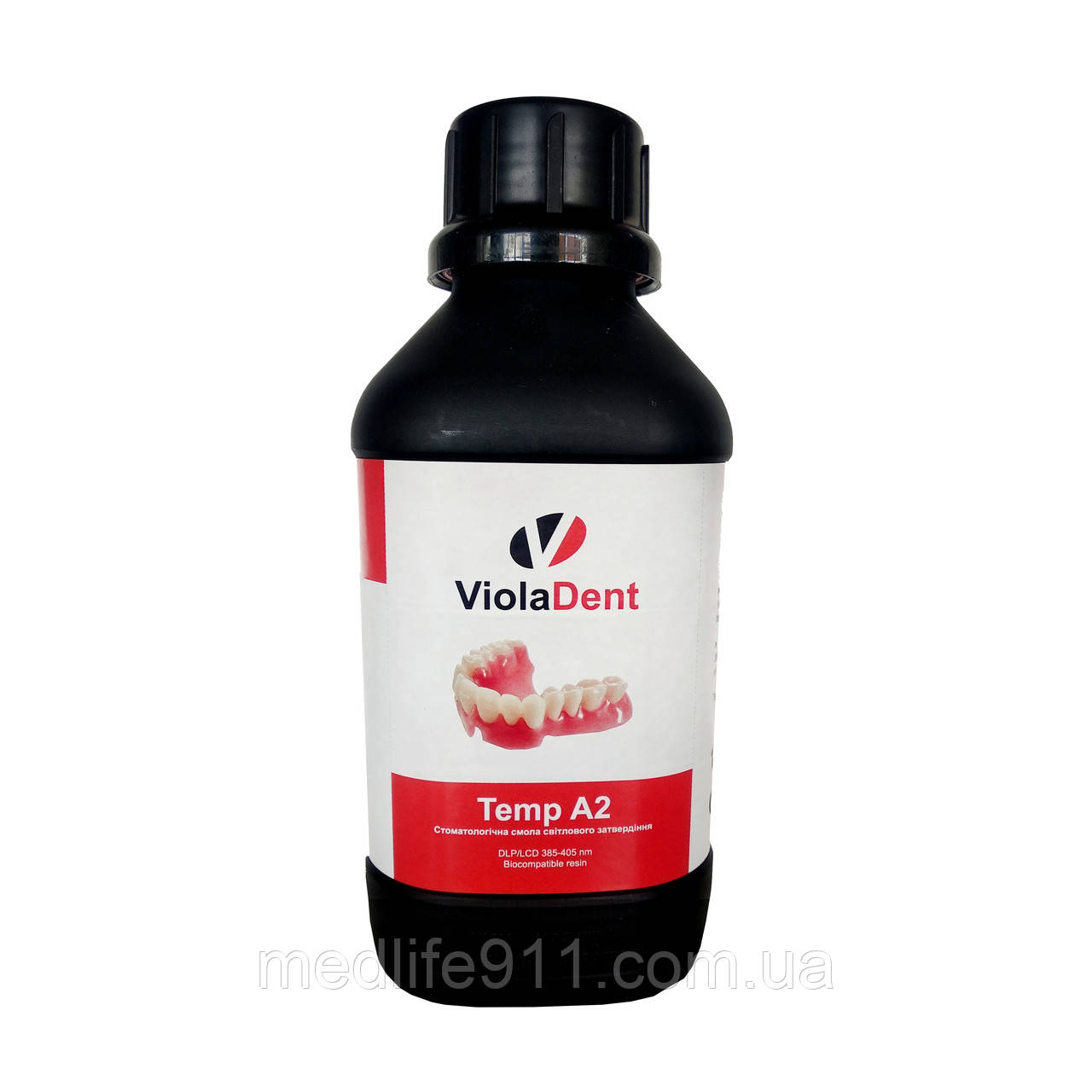 Смола для друку тихомгодинних коронок Temp A2, 1 кг, фото 1