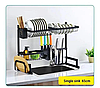 Сушарка для посуду з нержавіючої сталі,Storage Shelf Sink storage rack XL-738, Органайзер для кухні, фото 7