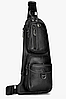 Сумка рюкзак через плече чоловіча Jeep Bags 777 Чорна //коричнева 6198, Сумка крос-боді, фото 6