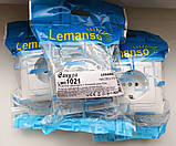 Розетка електрична одинарна із заземленням LEMANSO Сакура біла LMR1021, фото 3