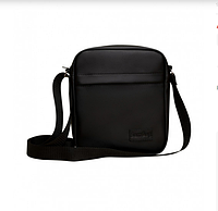 Мужская сумка мессенджер с экокожи черная, поясная сумка, сумка мужская, сумка через плечо SHOP