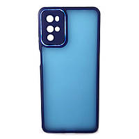 Чохол Fiji Lens для Motorola G22 бампер матовий з захистом блока камер Blue